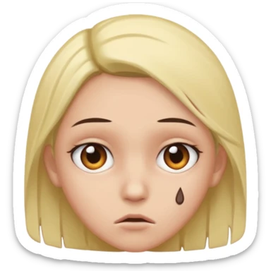 emoji with *NO* eyebrows staring into your soul  sticker