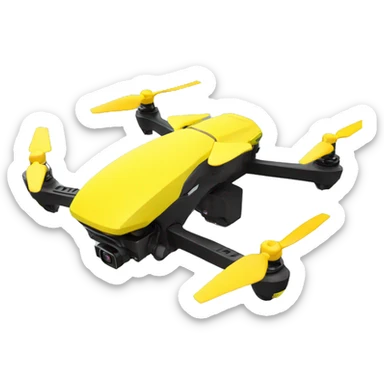 Drone Fpv yellow sticker