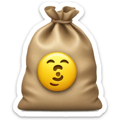 a bag with money sticker
