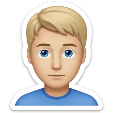male darkblond hari from riht sticker