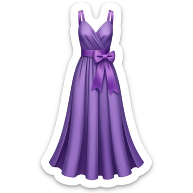 purple ribbon dress sticker