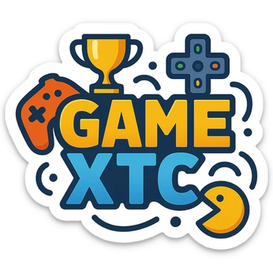 GameXTC logo, stylized with gaming elements sticker