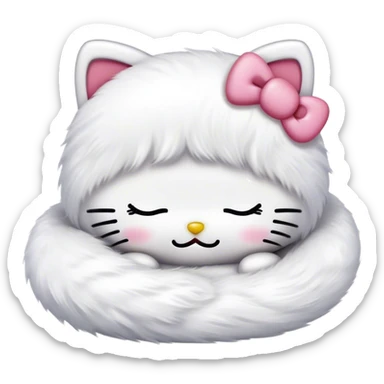 Hello kitty sleeping sticker