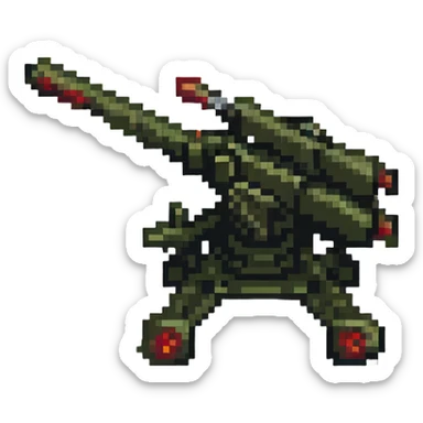 Soviet anti-aircraft gun sticker