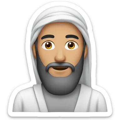arab man with beard and gradient sticker