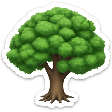 overhead view of a tree rog sticker