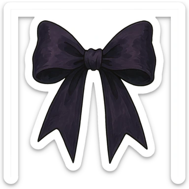 Purple gothic bow sticker