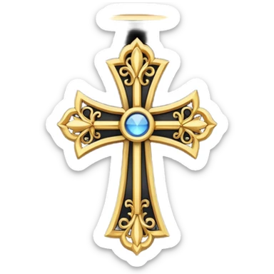 Croix a trois branches en haut sticker