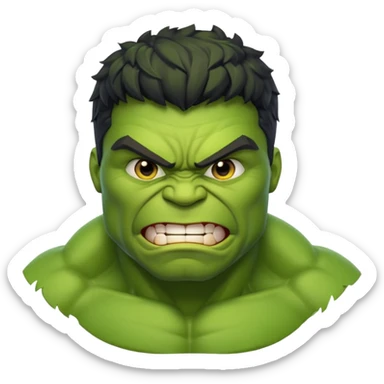 Hulk with full body empji style sticker
