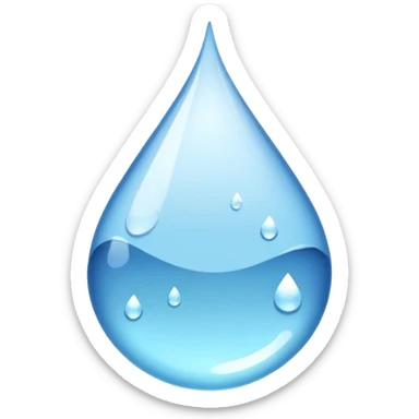 glass of water with droplets, refreshing and clear sticker