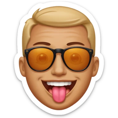 Gay freaky one with tongue out sticker