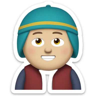 Eric cartman from south park smiling emoji sticker