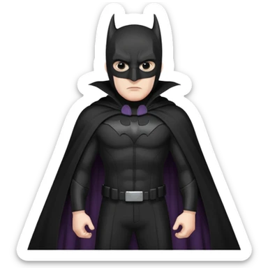 Dark Vigilante

Black suit, long cape, sharp bat-like mask, perched with brooding stance sticker