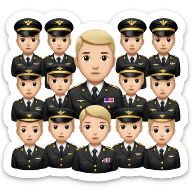 Iceland army group image in professional look sticker