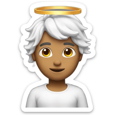 Angel guy with halo and wings sticker