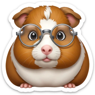 sherlock guinea pig with glasses sticker