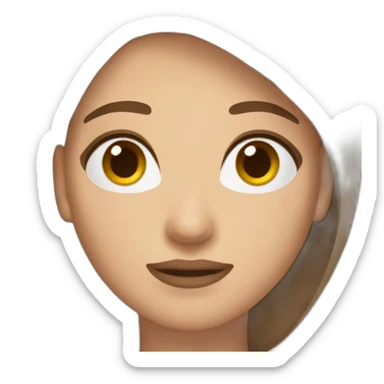 French crop mode shaved Brown Hair emoji sticker