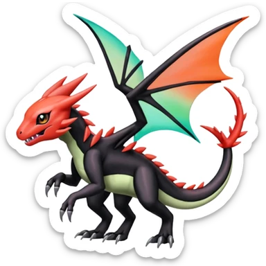 Meloetta-Guilmom-Salandit-Trico-Pokémon-Digimon-Fakémon-fusion-hybrid-creature sticker
