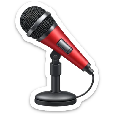 a real red microphone sticker