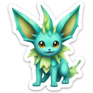 Vaporeon-Leafeon full body sticker