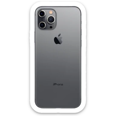 space gray iPhone 16 Pro, minimal background sticker
