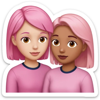 🗣️this but pink and two of the are talking to each other sticker