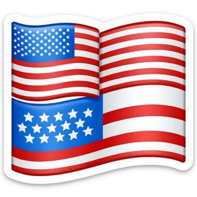 Pop art American flag sticker