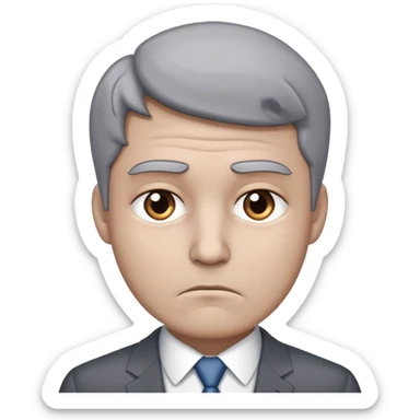 A BUSINESSMAN SITTING SAD sticker