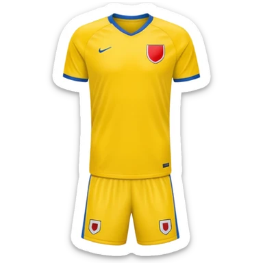 solid yellow plain soccer jersey sticker