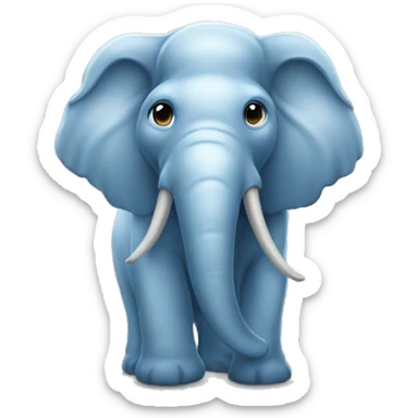 un mamut de la era de hielo peludo con una camiseta  sticker