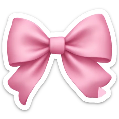 Baby pink bow sticker