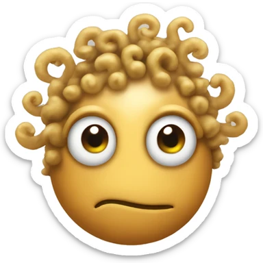 slug with curly hair  sticker