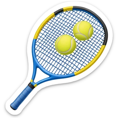padel a racket with a yellow tennis ball sticker