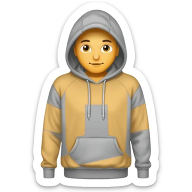 plain grey hoodie sticker