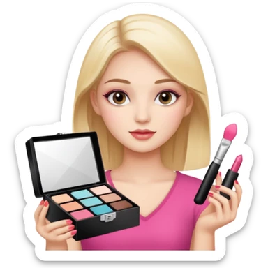 beauty box with beautiful girl sticker