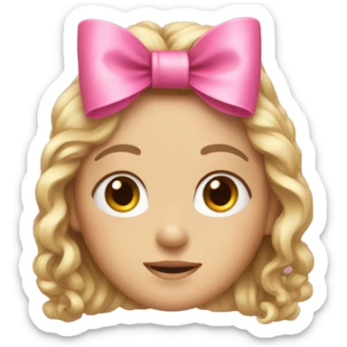 Pink bow sticker