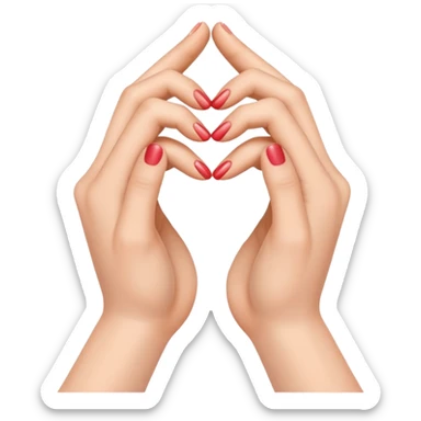 two hands creating a big heart sticker