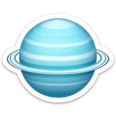 planet Uranus with rings sticker