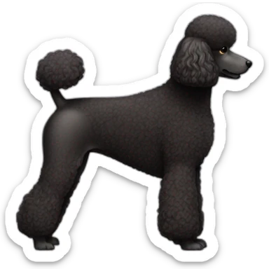 Dog Standart Poodle full-height sticker