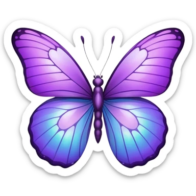 purple butterfly sticker