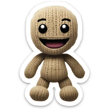 Sackboy character from game sticker