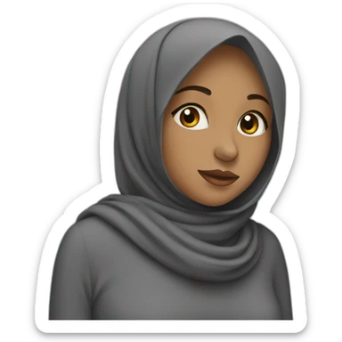 girl in hijab in love sticker