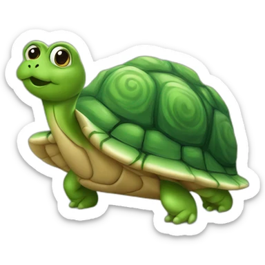 Tortue sur escargot sticker