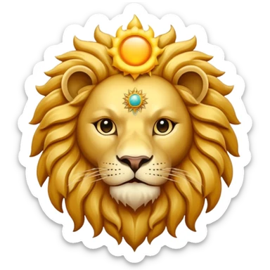 persian lion and sun sticker