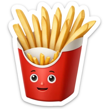 french fries with ketchup sticker