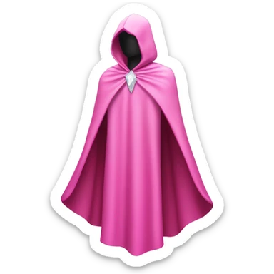faceless mannequin flapping pink crystal cape sticker