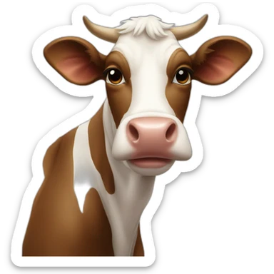 cool cow emoji sticker