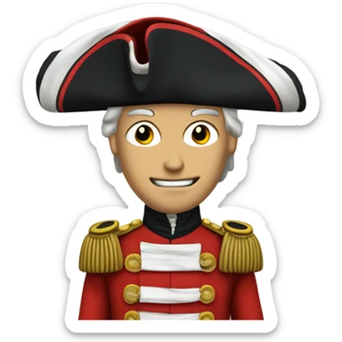 british redcoat solider 1700s revolutionary war sticker