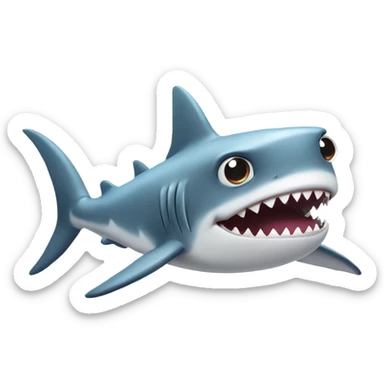 Cute shark with 4 legs sticker
