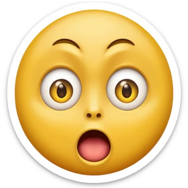 Crazy face emoji with twitching eye sticker